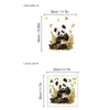 Pegatinas de Pared de Mariposa y Panda Lindas Transfronterizas para Dormitorio, Habitación, Inodoro, Paredes de Baño, Decoración del Hogar, Autoadhesivas y Extraíbles