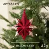 Adornos Colgantes de Copo de Nieve con Polvo Brillante de Nuevo Estilo Transfronterizos, Accesorios de Decoración para Árbol de Navidad de Plástico con Brillo de Forma Irregular