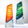 Novo Criativo Colorido Troféu de Cristal Luz Luxo High-End Empresa Prêmios Funcionário Destaque Lembrança Presente Ornamentos