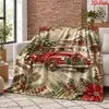 Rena de Natal Caminhão de Natal Múltiplos Estilos Tema de Natal Estilo Nórdico Manta de Flanela Desenhos de Natal Suprimento Exclusivo Transfronteiriço