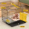 Jaula Portátil Plegable para Mascotas Montada en Coche, Jaula Metálica para Perros Pequeños, Cama para Gatos de Interior para Teddy, Jaula de Rescate