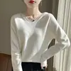 Moletom com capuz Andy forrado de fleece, espesso, para mulheres, outono e inverno, design de peça única sem costura, macio e confortável, peça de tricô de caimento solto