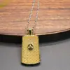 Colgante de Jade Birmano Natural Grado A Agua Azul Diseño de Paisaje Propicio Modelo Unisex Tipo Variedad 9015