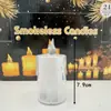 Simulación IED Velas Electrónicas Transparentes Velas Creativas Arreglos Sorpresa de Cumpleaños Decoración Emocional Romántica Suministros