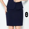 Traje Profesional Personalizado Estilo Azafata para Mujer, Camisa de Manga Corta de Color Contrastante, Chaleco, Falda, Recepción de Belleza Médica, Uniforme de Azafata de Aviación