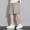 2024 Verano Pantalones Cortos de Seda Helada de Alta Elasticidad para Hombre Deportes Pantalones Cinco Puntos Verano Casual Delgados Pantalones de Playa para Hombre