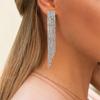 Pendientes de Pedrería de Nuevo Estilo Transfronterizos Europeos y Americanos 2026 con Colgantes Largos en Forma de Rama con Borlas, Pendientes Elegantes y Versátiles para Mujer