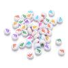 4*7mm cor branca 26 letras do alfabeto inglês contas acrílicas contas soltas acessórios para joias DIY