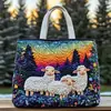 2026 Nueva Serie Transfronteriza de Cordero Estampado Digital Bolso Tote Acolchado de Hombro de Moda