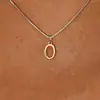 Europa y Estados Unidos venta transfronteriza exquisito collar personalizado de 26 letras moda mujer simple colgante de cobre joyería transfronteriza venta al por mayor