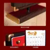 2027 Ano do Carneiro Novo Estilo Chinês Imitação de Madeira Nogueira Preta Porta-Retrato Giratório Calendário de Mesa Personalizado Criativo Presente para Escritório