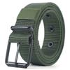Cinturón de hebilla de pasador poroso para hombre de lona Estudiante Juvenil Casual Exterior Entrenamiento Militar Cinturón Duradero Cinturón para Pantalones Artículos de Uso Diario
