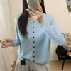 Cardigã de tricô estilo coreano para mulheres, nova coleção de outono, com um elegante design de pele de guaxinim