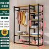 Estante de guardarropa Ensamblaje Estante de almacenamiento doméstico Abierto Simple Estructura de acero Perchero para ropa nueva de pie para dormitorio