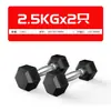 Halter hexagonal revestido de borracha ferro puro equipamento de fitness doméstico para homens conjunto de halteres fixos de ferro fundido sólido treinamento de músculos do braço