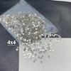 Manicura mini plana diamante blanco con forma especial tamaño pequeño celebridad de internet mismo estilo transparente diamante cuadrado gota de agua amor rectangular