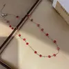Colar de Cristal Dopamina Estrelado Estilo Doce Suave Corrente para Clavícula Luxo Leve Sensação de Alto Padrão para Mulheres
