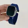 Adequado para AppleWatch789 Pulseira Apple Watch iwatch10 Geração se Silicone Marinho Magnético Dobrável Relógio