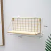 Prateleira de Cesta de Armazenamento de Parede sem Furo para Sala de Estar, Quarto, Cabeceira, Cozinha, Banheiro, Organização de Itens Diversos, Montado na Parede, Estilo Europeu
