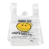 Bolsa Sorriso Ponto Plástico Transparente Bolsa Carteiro Bolsa Colete Espessada Embalagem de Alimentos Bolsa de Conveniência Descartável Atacado