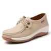 Mocasines Gruesos de Talla Grande para Mujer para Comercio Exterior, Nuevos con Plataforma y Cordones, Moda Versátil Cómodos, Zapatos Británicos para Mujer