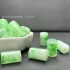 Verde esmeralda flor flutuante corte reto contas cilíndricas furo grande jade malaio contas soltas atacado diy pulseira de brincar bolsa de contas lote