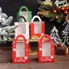 Navidad 1 pieza portátil ventana de papel vaso para pastel caja de embalaje para muffins caja para huevos caja para postres para hornear