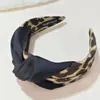 Diadema con Estampado de Leopardo Marrón para Mujer, Nuevo Estilo de Gama Alta, Diadema de Corona Alta para Lavarse la Cara, Pinza para el Cabello Gruesa Retro de Otoño e Invierno, Accesorio para el Cabello