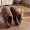 Pantuflas de Algodón Peludo Engrosado con Felpa Otoño/Invierno 2026 para Mujer, Suela Gruesa, Antideslizantes, para el Hogar y el Interior, Se Pueden Usar al Aire Libre, Zapatos de Algodón que Cubren el Pie