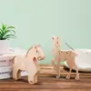 Enfeites de Cavalo de Tróia, Pequenos Cavalos de Madeira de Brinquedo, Decorações para Quarto Infantil, Artesanato em Madeira, Presentes, Personalização de Fábrica