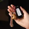 Pingente Esculpido de Estrela e Lua em Sândalo Verde Natural, Chaveiro de Carro Fofo, Pingente de Bolsa, Joia Colecionável para Casal
