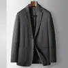 Traje Casual para Hombre 2026 Otoño e Invierno Tejido de Lana de Punto de un Solo Botón de Alta Gama para Negocios Juventud Traje de Calidad Chaqueta de Moda