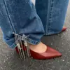 Joyería Transfronteriza Europea y Americana Colgante de Cruz de Diamante Tobillera con Borlas Moda Perla de Imitación con Cuentas Tobillera para Jeans