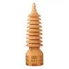 Torre Wenchang Redonda de Madera de Durazno Talla en Madera de Durazno Torre Wenchang de Nueve Pisos Artesanías Mayoreo