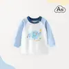 Camiseta de Manga Larga para Bebé Ropa de Primavera y Otoño Ropa Interior Infantil Algodón Puro Capa Base para Bebé Pijama de Niña Body de una Pieza para Niño