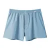 Pantalones Aro Auténticos de Corte Holgado, Ropa Interior de Algodón Puro para Hombre Talla Grande al por Mayor, Pantalones Cortos Transpirables para Dormir Juveniles, Estilo Botón