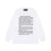 Melancolía Rico Segunda Generación Erd Boceto Graffiti Transfronterizo Nueva Moda Urbana Marca Casual Holgada Camiseta de Manga Larga con Estampado para Otoño