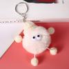 Llavero con forma de bola de pelo, pequeño elfo con forma de bola de carbón, bonito colgante para bolso, muñeco de peluche con forma de bola de pelo, llavero para coche DIY