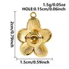 Acessórios de Pingente de Flor Transfronteiriços Série Planta e Flor de Aço Inoxidável Pingentes Banhados a Vácuo Ouro 18K Colar em Estoque