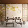 Novo papel de parede clássico chinês com flores e pássaros, papel de parede de fundo para sala de treinamento antiga, sala de chá, caixa de hotel