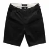 Shorts Casuales de Verano para Hombre, Nuevo Estilo Lavado, Algodón Color Sólido, Talla Grande, Versátiles, Corte Delgado, Pantalones de Cinco Puntos para el Trabajo, Modernos