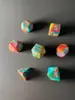 Conjunto de Dados Poliédricos D&D com Padrão de Mármore, Cores Misturadas, Transparente, D4D6D8D10D12D20 Lados, Tabuleiro Coc, Conjunto de Sete Peças