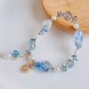 Pulsera de cristal de vidrio estilo nuevo de primavera para mujer, estilo súper hada fresca, diseño de pulsera de corona de amor