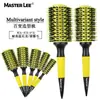 Pente de cerâmica cerdas de porco tubo de alumínio pente de rolo pente para cabelo cacheado rolo cilíndrico salão de beleza Pente para estilizar cabelo atacado