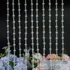 Adornos de boda de cristal de imitación platillo volante acrílico cortina de cuentas coloridas cadena de cuentas camino de pasillo decoración de techo cadena de cuentas de boda