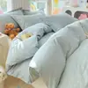 Funda de edredón 100% algodón, una pieza, 150x200x230cm, funda de edredón separada, sábana de cama de algodón puro, juego de ropa de cama de cuatro piezas para verano