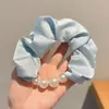 Pañuelo Cuadrado Pequeño Floral para el Cabello, Cuerda para el Cabello Estilo Girly, Goma para el Cabello de Chica Dulce, Nuevo Estilo 2025 Accesorio para el Cabello, Estilo Perezoso