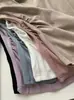 28.5% algodón, diseño de nicho estilo coreano, camiseta elegante y estilosa de manga larga para mujer con cuello drapeado, corte ajustado, colección otoño 2026