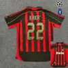 0607 retro AC Milán No. 22 Kaka camiseta de visitante Liga de Campeones Pirlo AC camiseta de fútbol de manga corta venta al por mayor transfronteriza