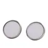 Pendientes lisos para transferencia de calor de exportación transfronteriza Pendientes cuadrados populares Pendientes redondos Pendientes retro de estilo chino para mujer